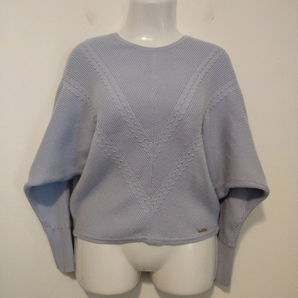 Tahari - Dolman Sleeves Rin-Knit Crew Sweater - Picture 15 of 15
